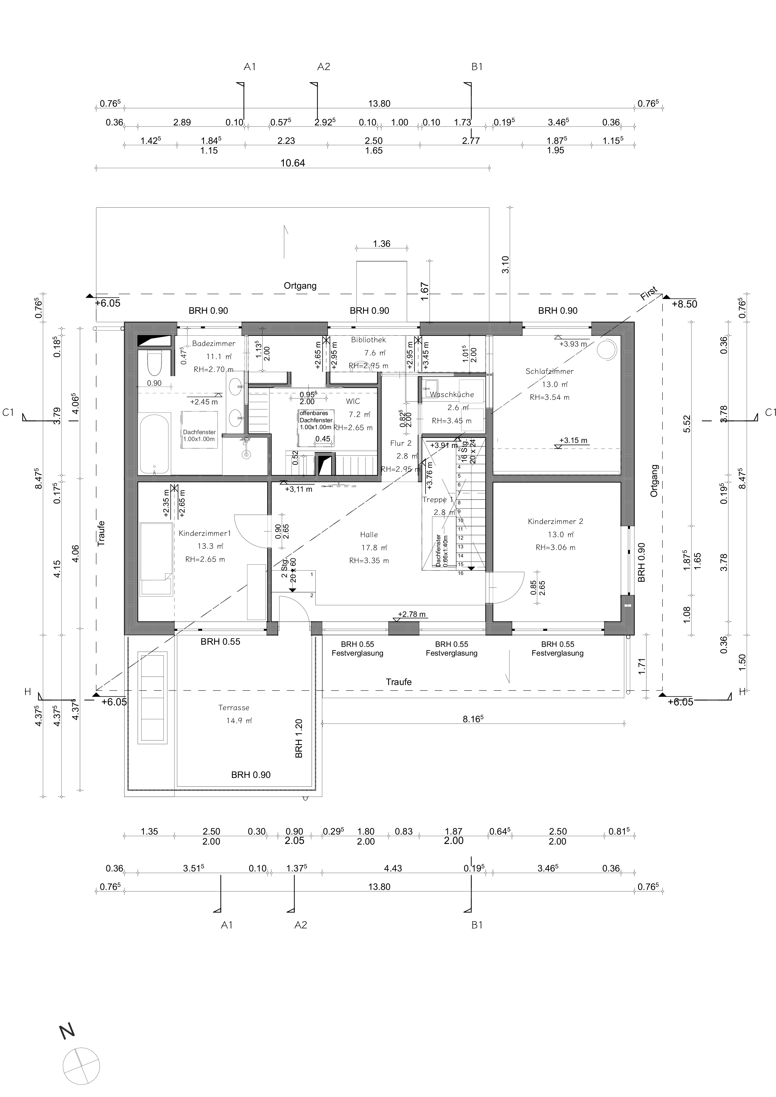 ポツダムの住宅_2階平面図